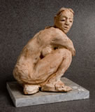 Image of Scupture of crouching girl