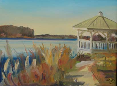Painting at Quiet Waters Park of a Gazebo