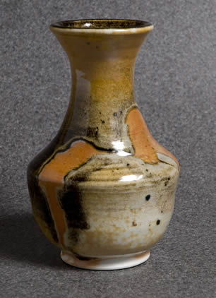 Small Porcelain Vase with Shino Glaze