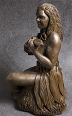 side view of bronze sculpture